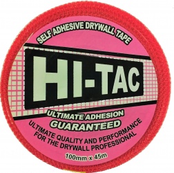 Pink Scrim Plasterboard Tape 100mm HI-TAC Super Adhesion 45m